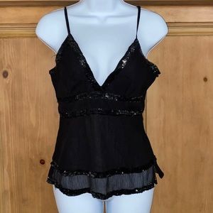 Black sequin cami bundle w. Crossbody